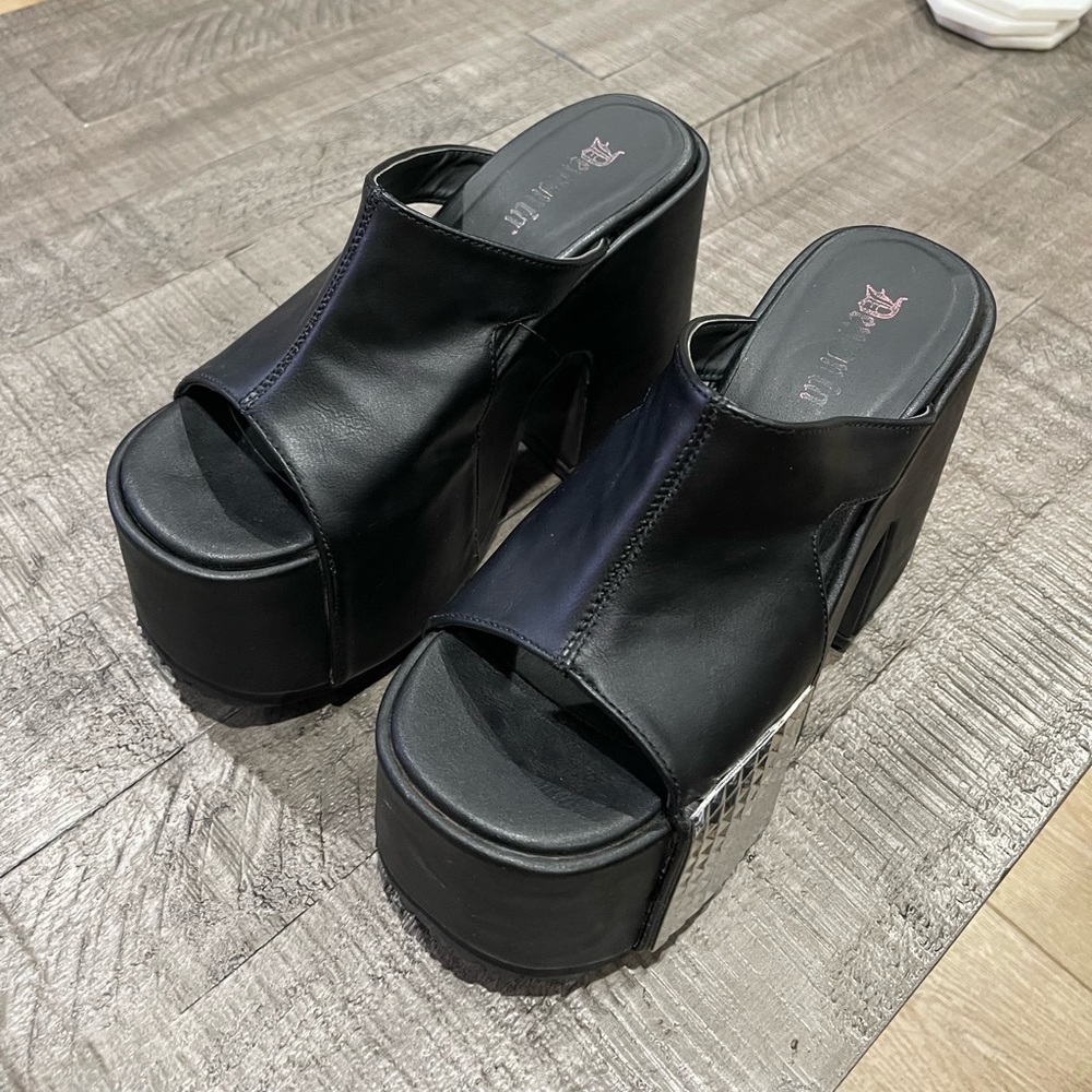 Demonia Black Platform Sandals